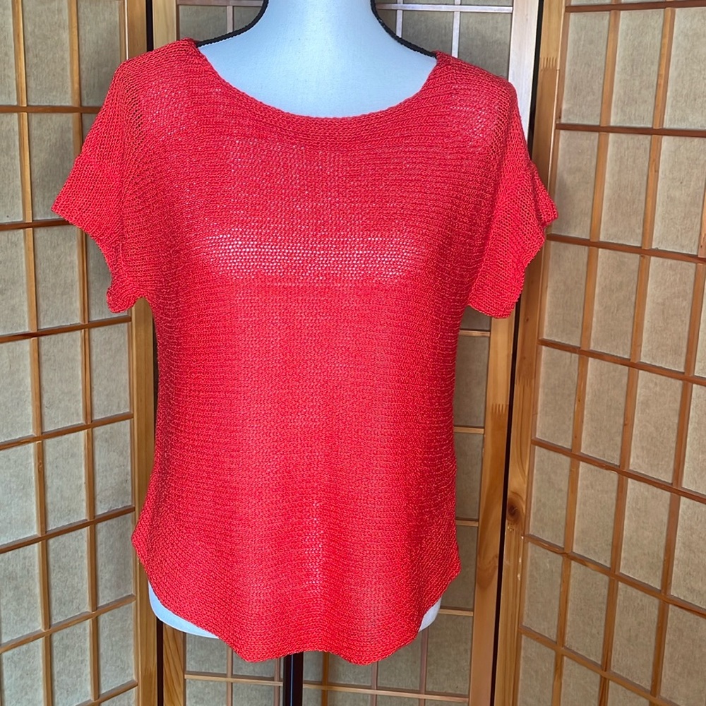 CUPIO Top Tunic Knit Short Sleeve Top